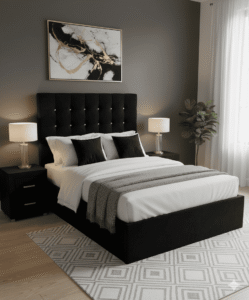 VELVET BLACK BED